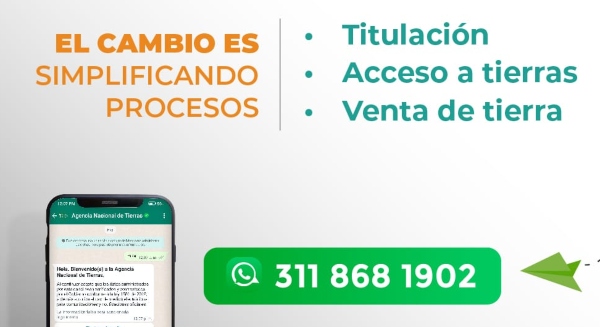 Obtenga o venda tierras vía Whatsapp